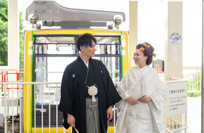 山上駅へ到着
